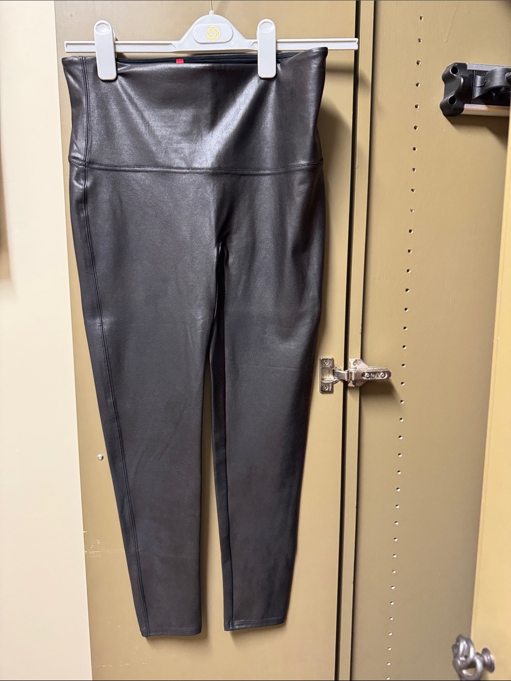 Spanx Black Faux Leather High-Waist Leggings XL Petite New w/o tag